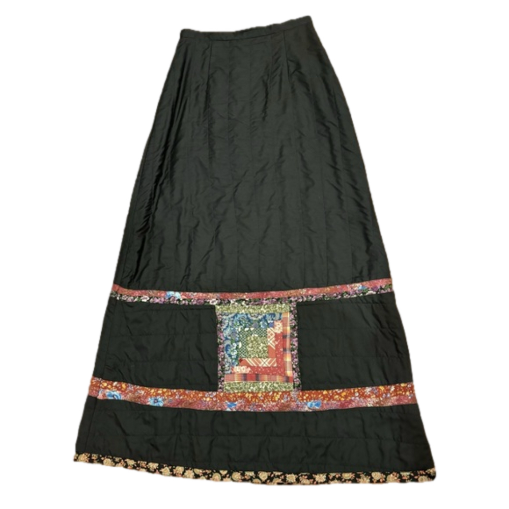 60s -70s MOUNTAIN ARTISANS COTTAGECORE PATCHWORK TOP & MAXI SKIRT MCM VTG EUC S - Picture 11 of 16